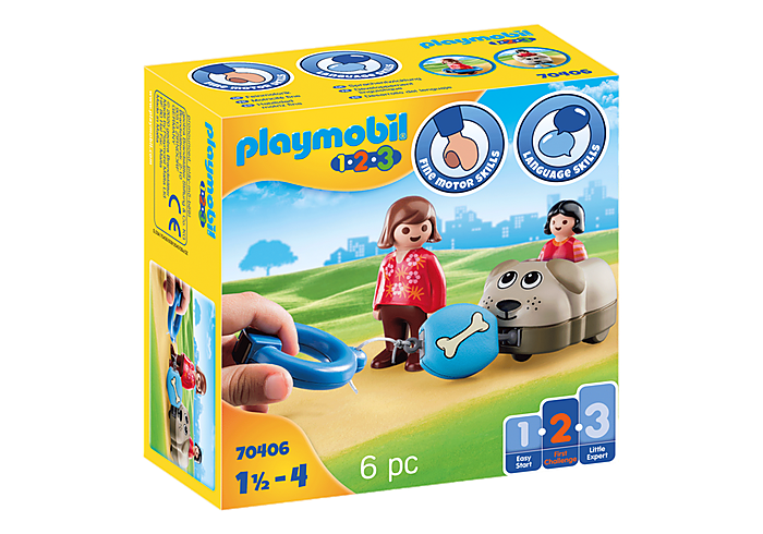 Playmobil 1.2.3 70406 Dog Train Car