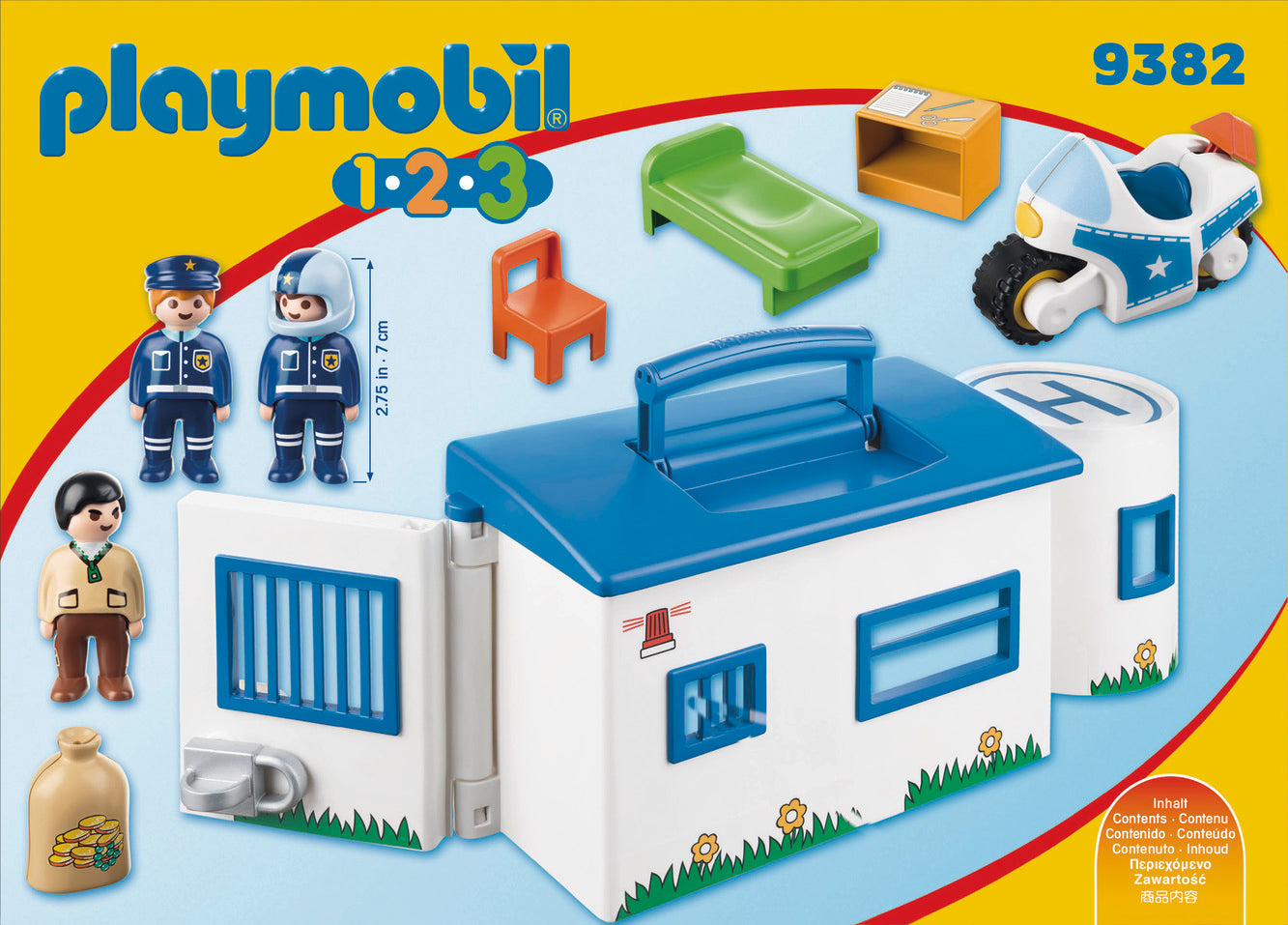 Playmobil 1.2.3 9382 Take Along Police Station