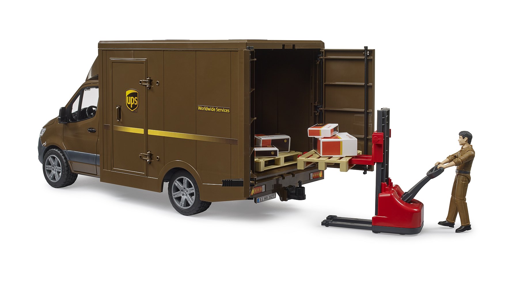 Bruder Mb Sprinter Ups W/Driver & Accessories