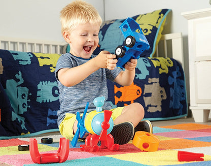 Learning Resources 1-2-3 Build It!™ Rocket-Train-Helicopter