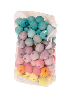 Grimms 120 Small Pastel Wooden Beads