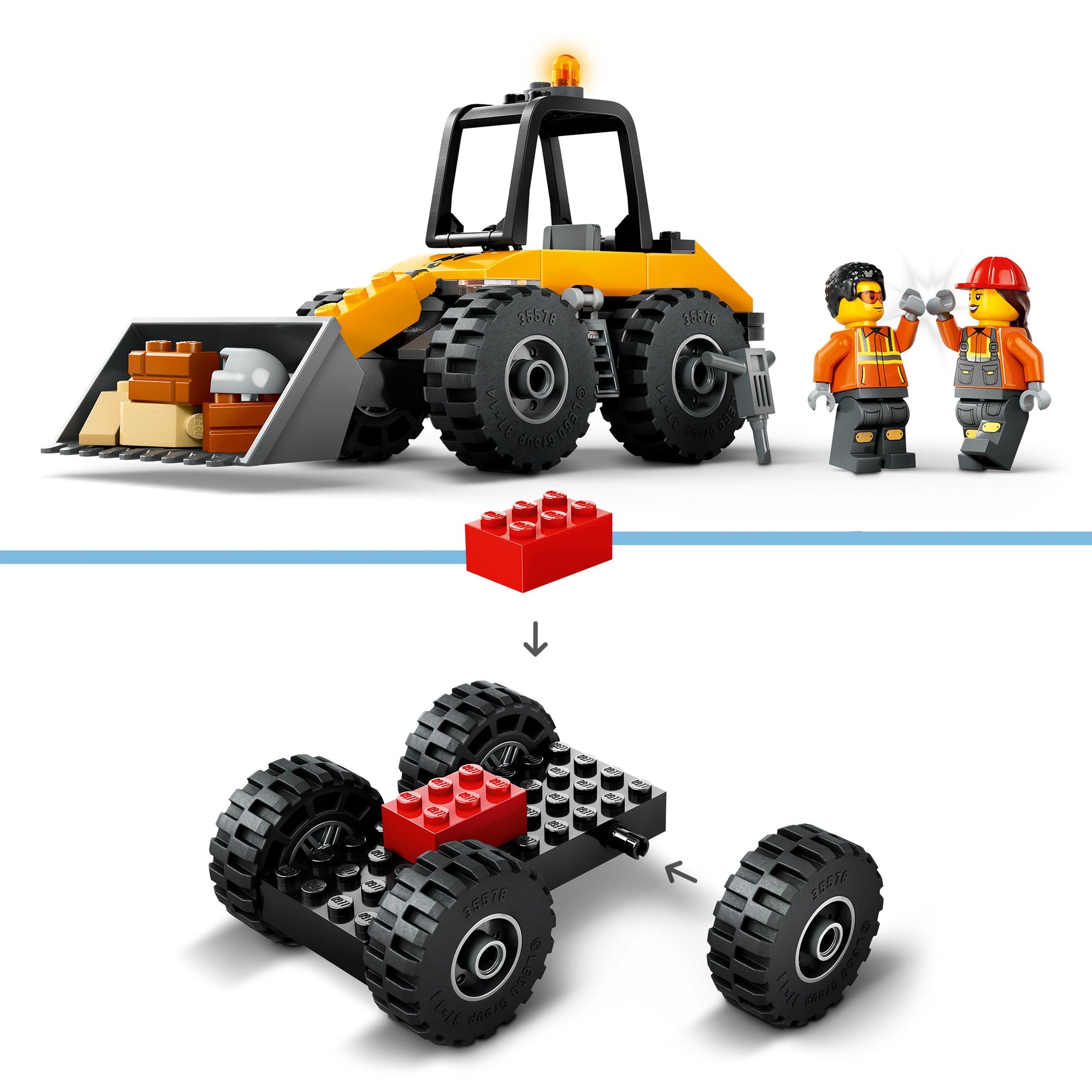 Lego City Great Vehicles 60450 Yellow Construction Wheel Loader