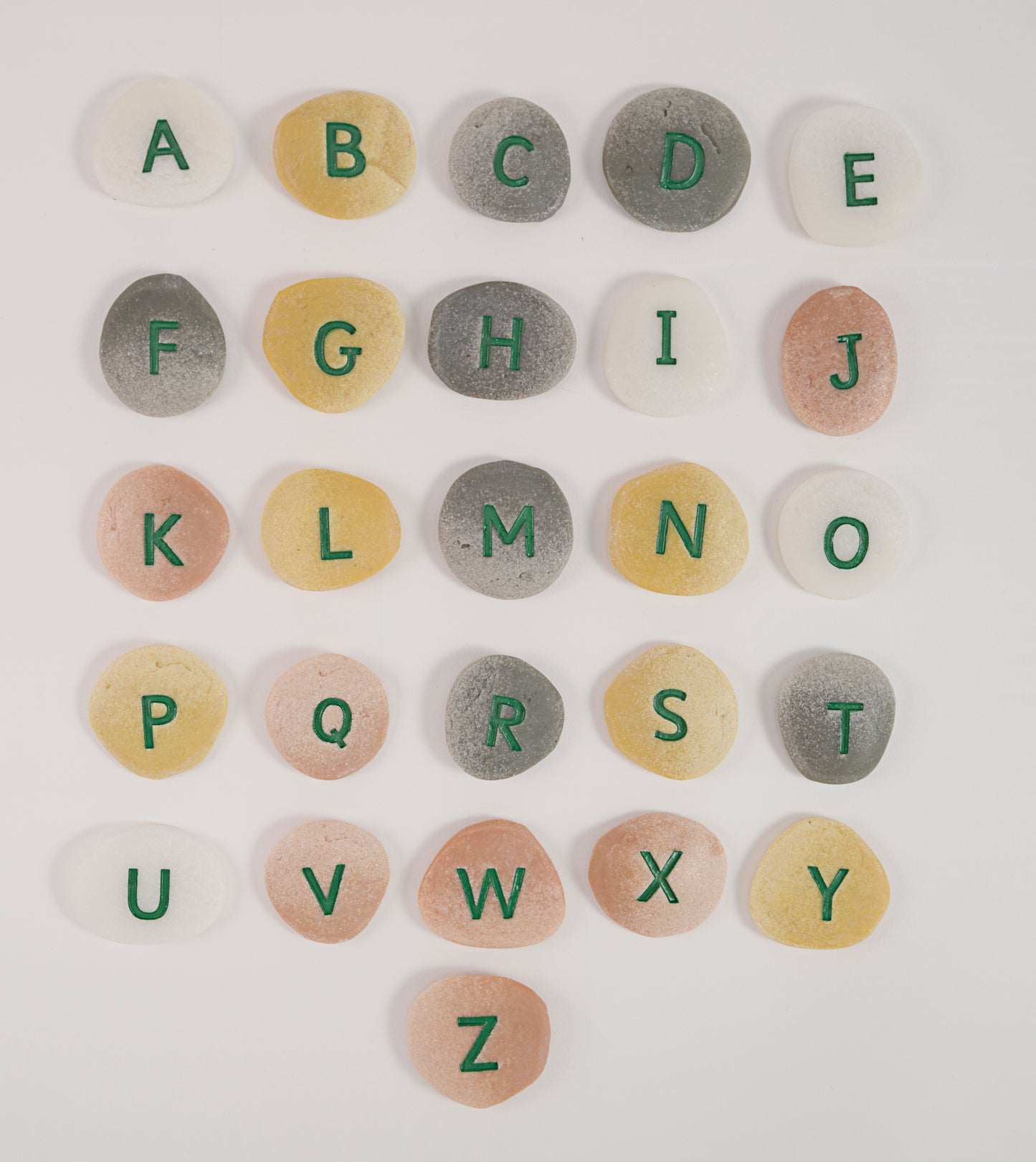 Yellow Door Alphabet Pebbles - Uppercase