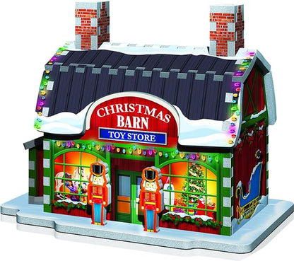 WREBBIT 3D Christmas Village Theme 3D Jigsaw Puzzle
