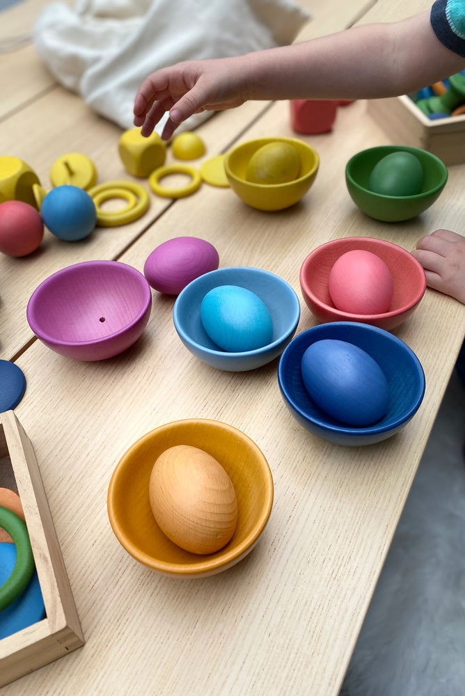 TickiT Rainbow Wooden Bowls