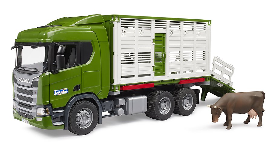 Bruder Scania Super 560R Cattle Truck W/1 Cattle