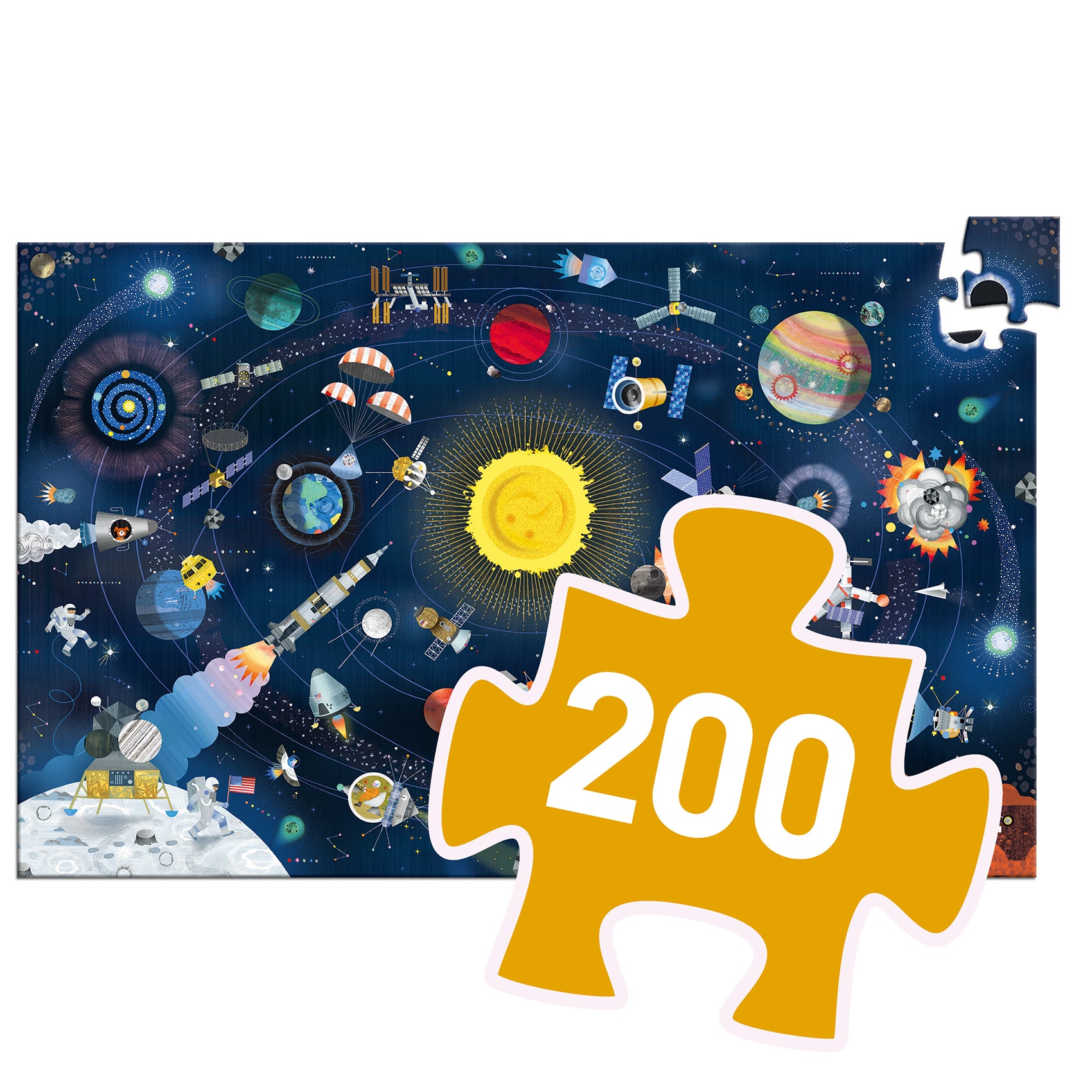 Djeco The space 200 Pce Observation Puzzle