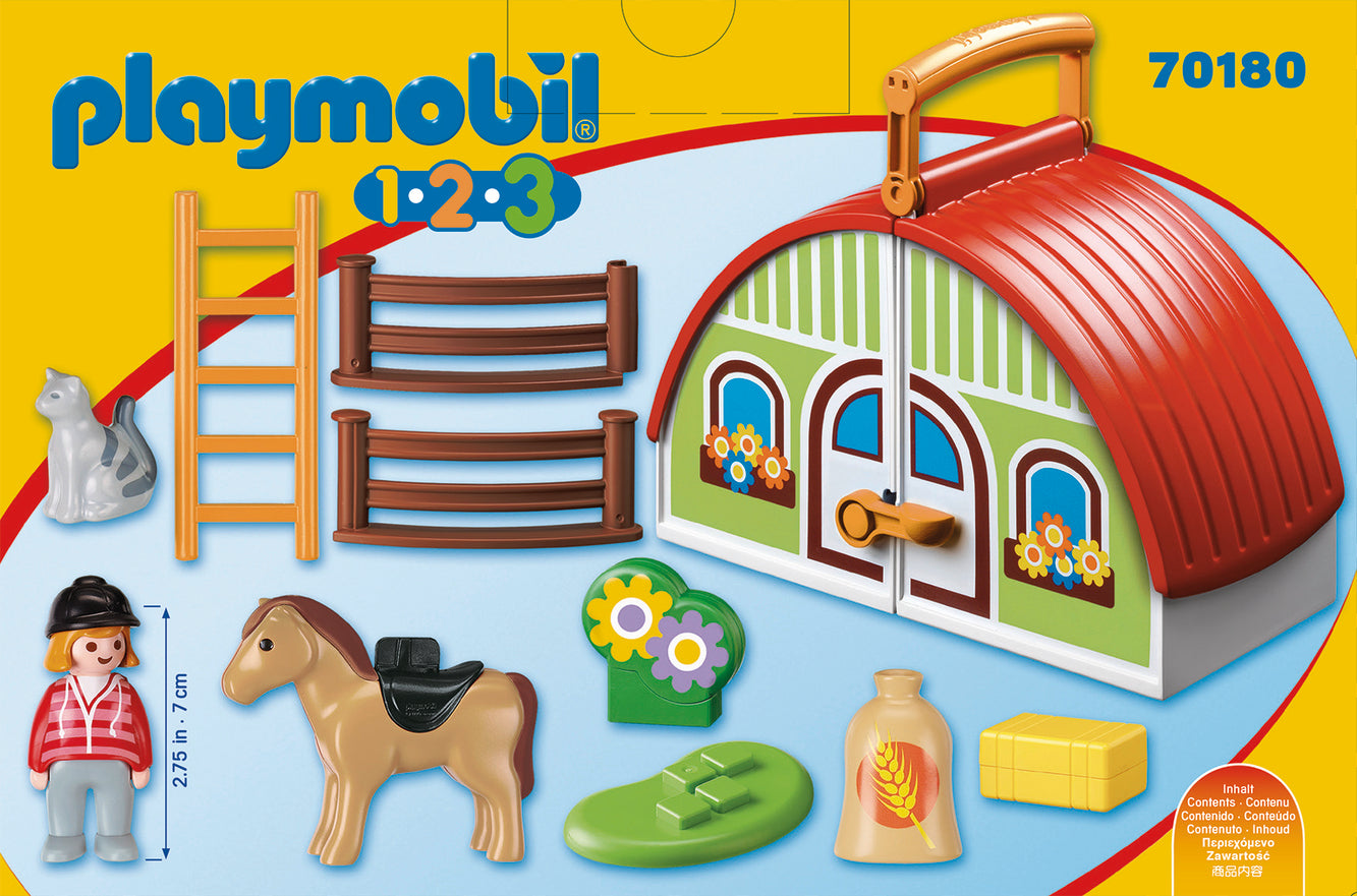 Playmobil 1.2.3 70180 My Take Along Farm