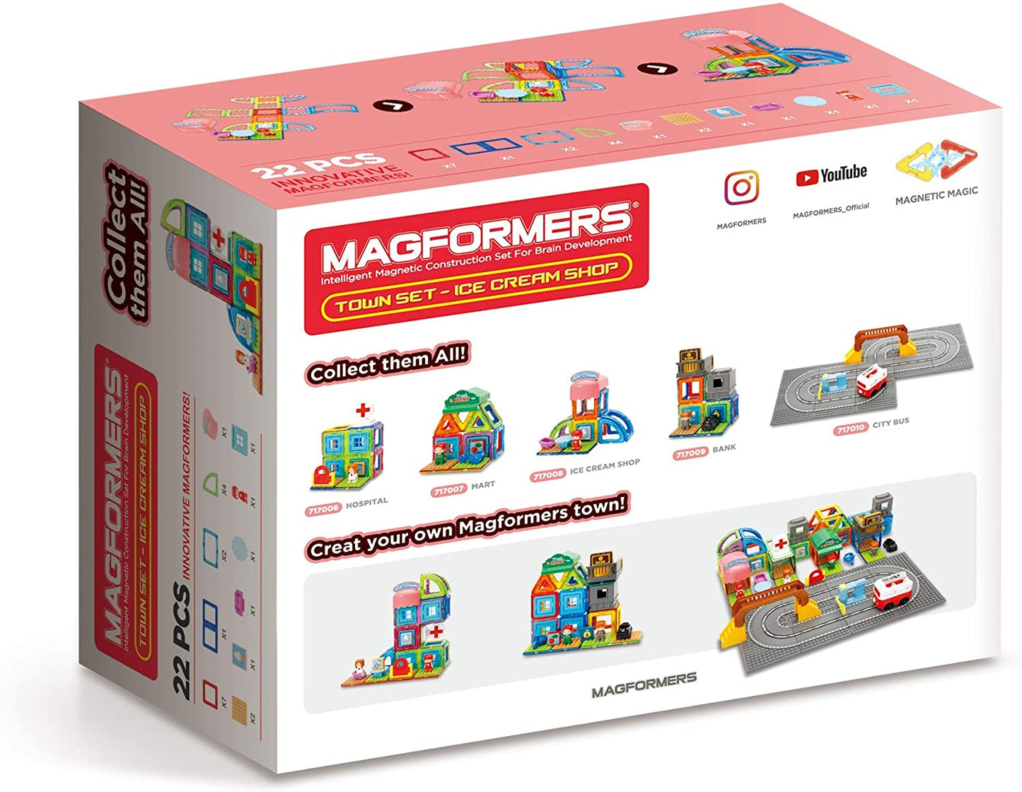 Magformers Town Set - Ice Cream Shop
