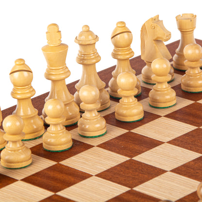 Manopoulos Wooden Chess Set in Luxury Wooden Box