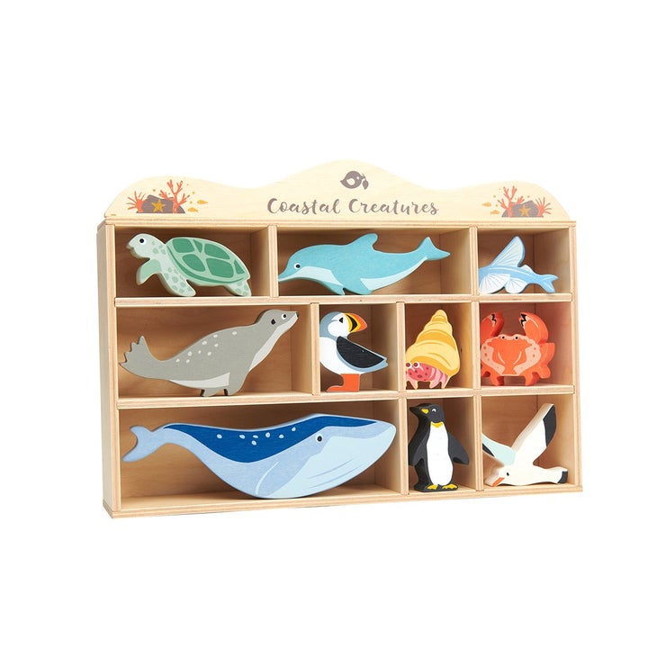 Tender Leaf Toys 10 Coastal Animals Shelf Set