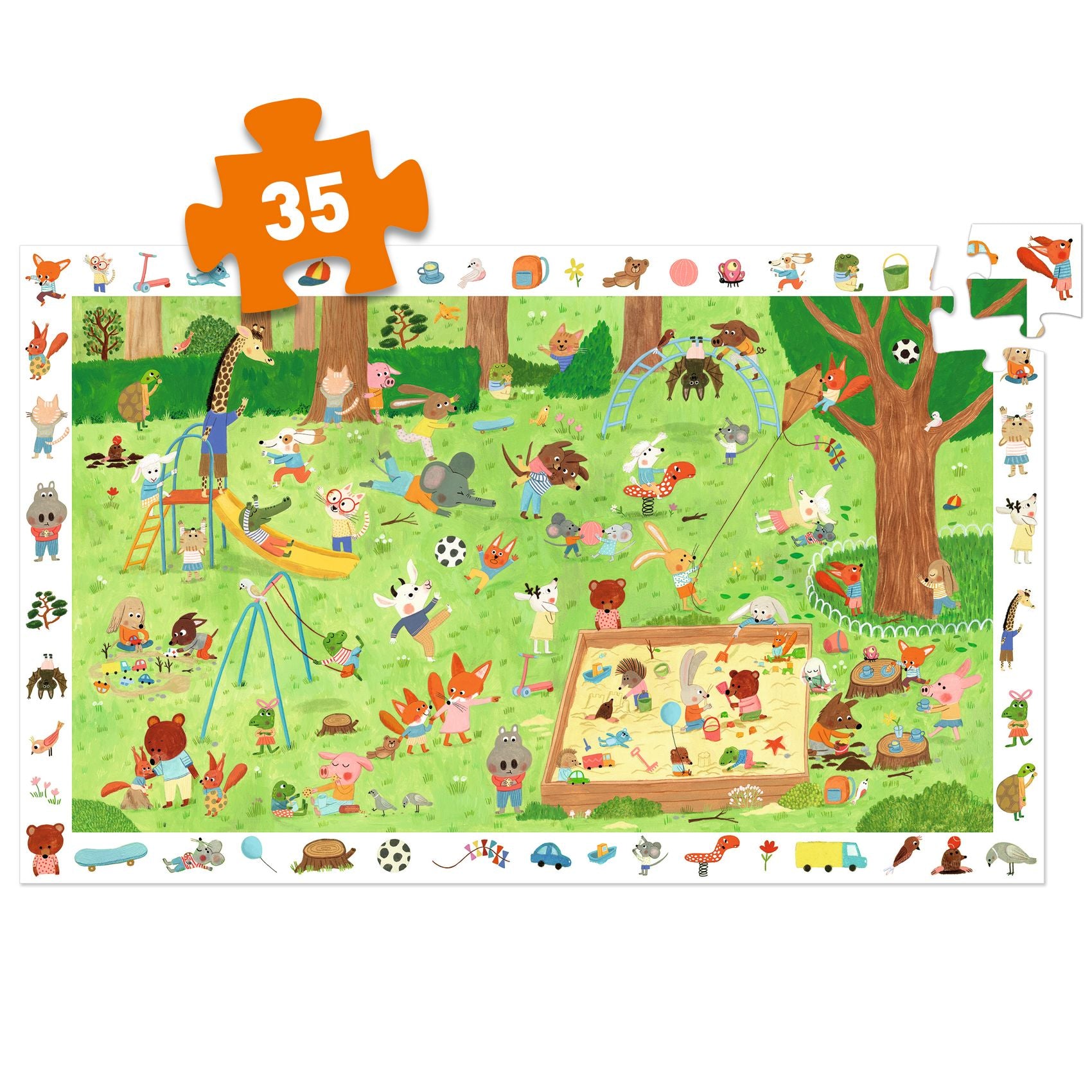 Djeco Little Friends' Garden - 35 Pcs Observation Puzzle