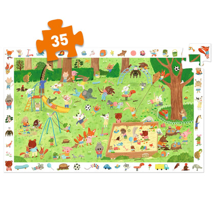 Djeco Little Friends' Garden - 35 Pcs Observation Puzzle