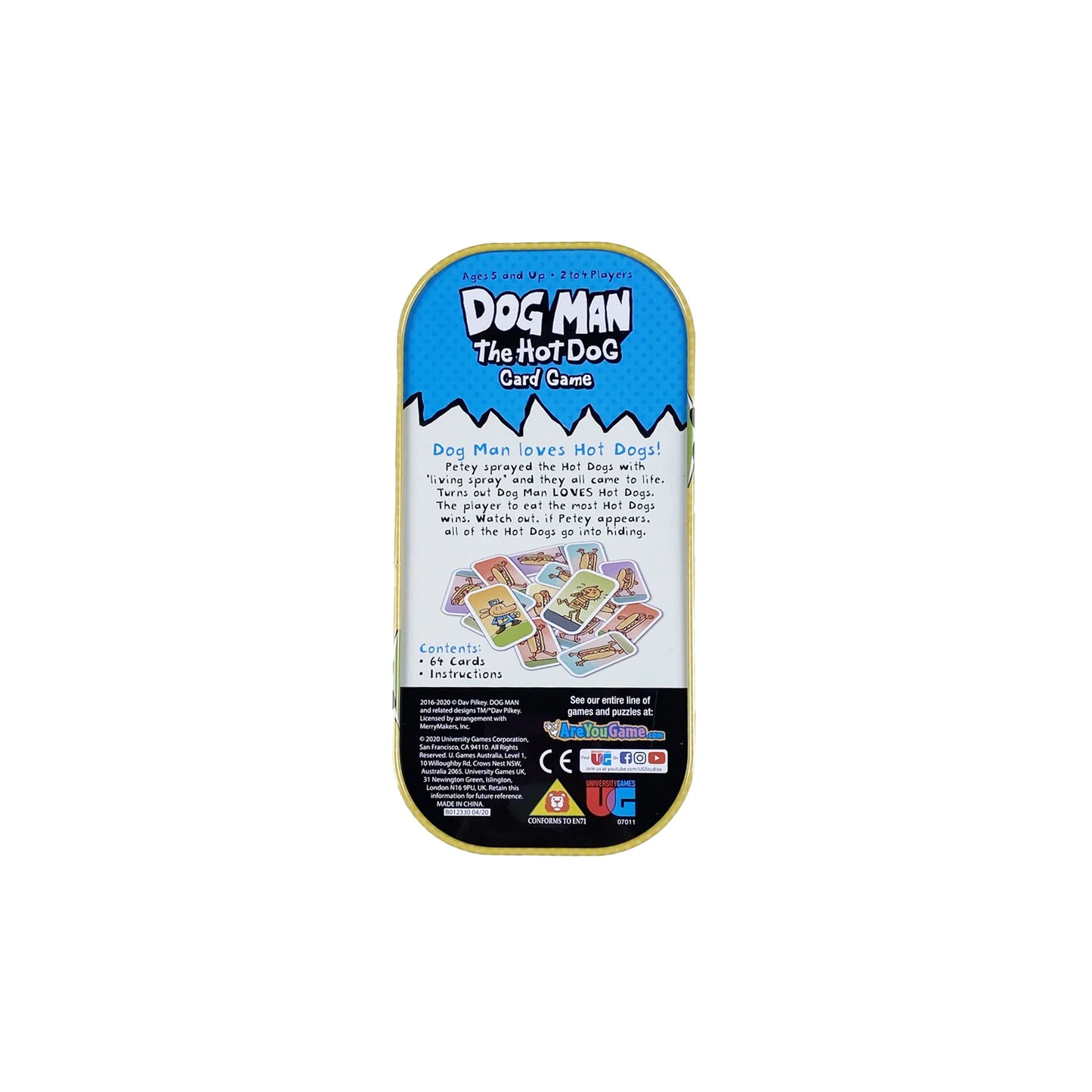 University Games Dog Man The Hot Dog Card Game Tin