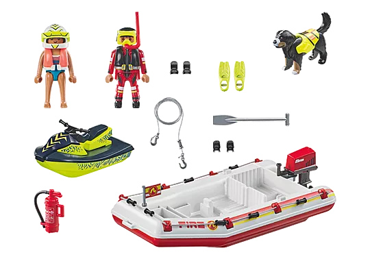 Playmobil 71464 Action Heroes: Fireboat with Aqua Scooter