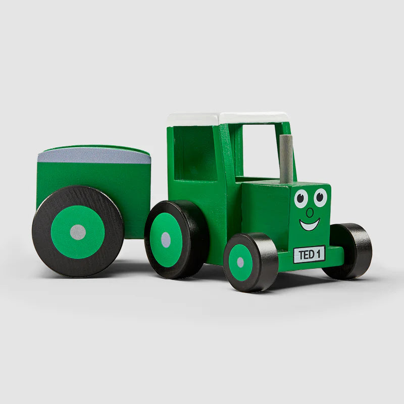 Tractor Ted Tractor Ted &Trailer (Wooden Toy)