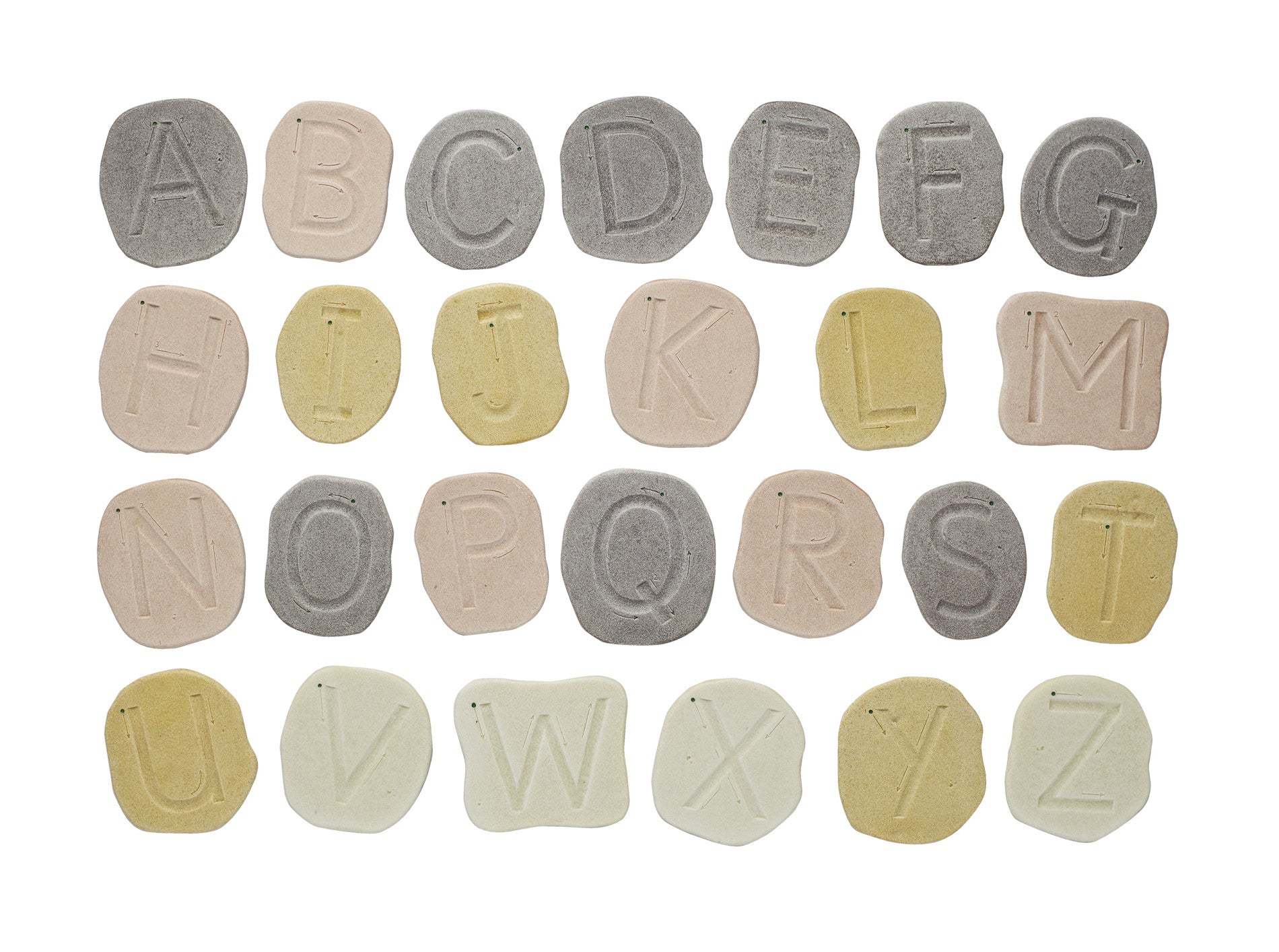 Yellow Door Feels-Write Uppercase Letter Stones