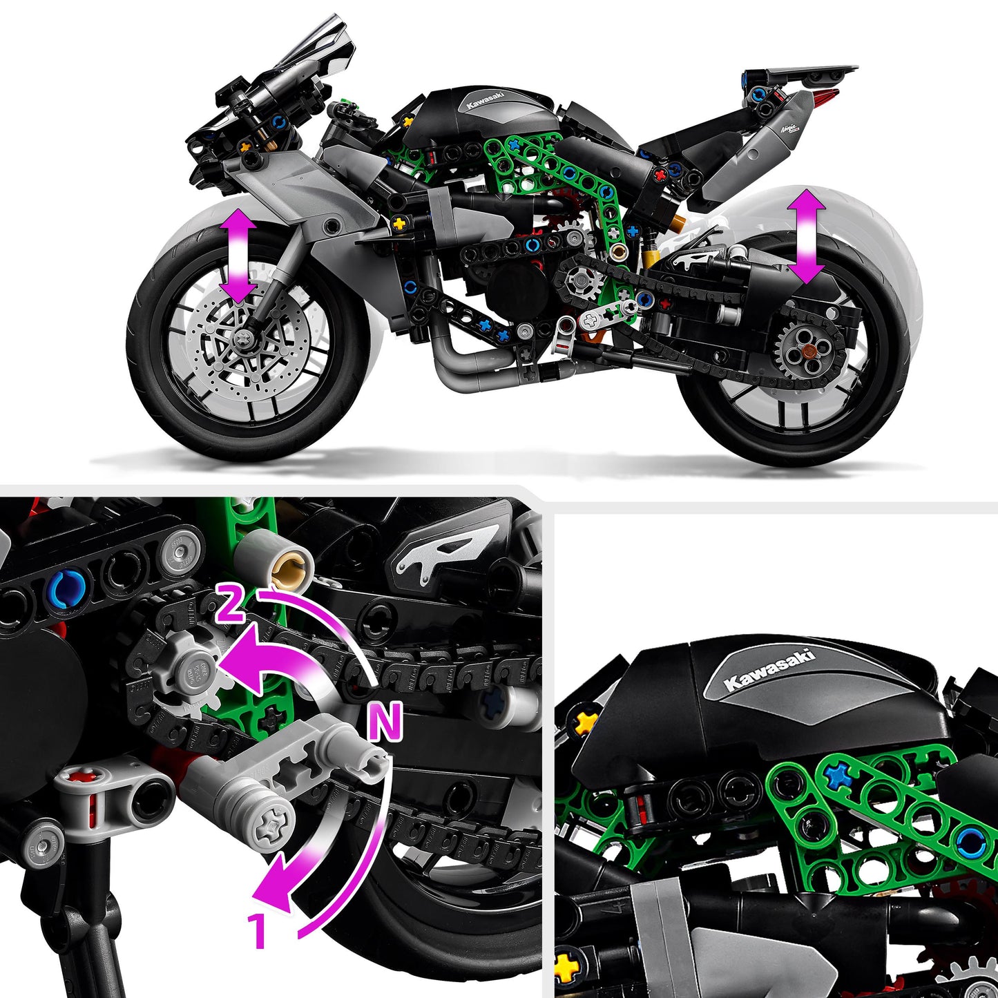 Lego Technic 42170 Kawasaki Ninja H2R Motorcycle