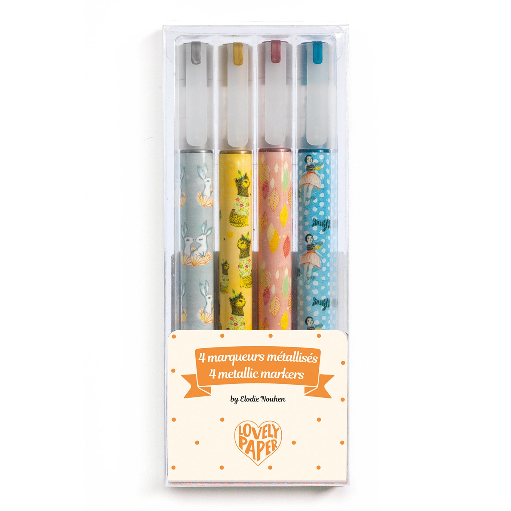 Djeco 4 Elodie Metallic Markers
