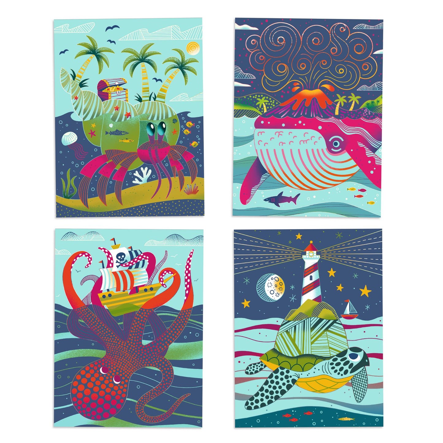 Djeco Topsy-Turvy Scratch Boards