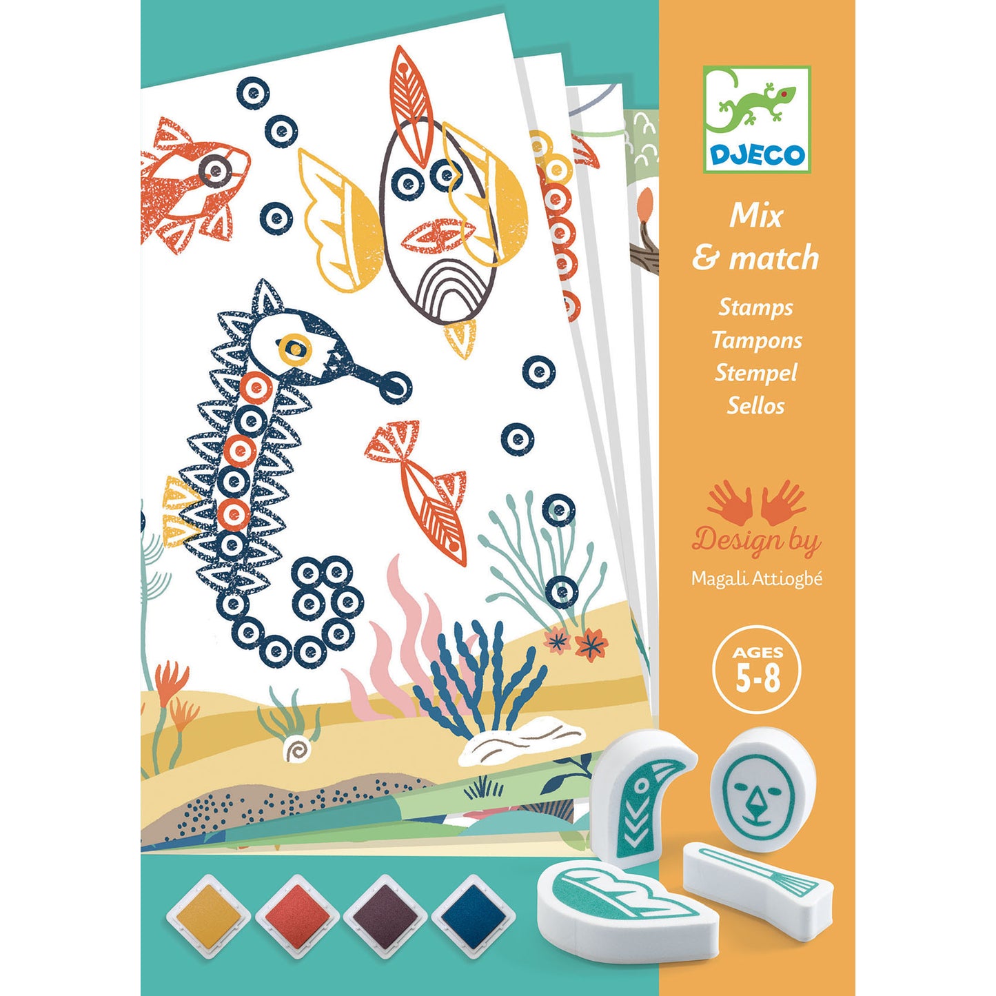 Djeco Mix & Match Stamps Surprising Animals