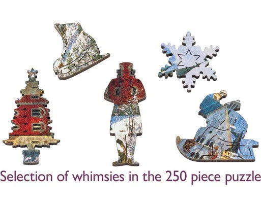 Wentworth Wooden Puzzles Winter Scene with Neuschwanstein 250 Piec Castle - Maxi