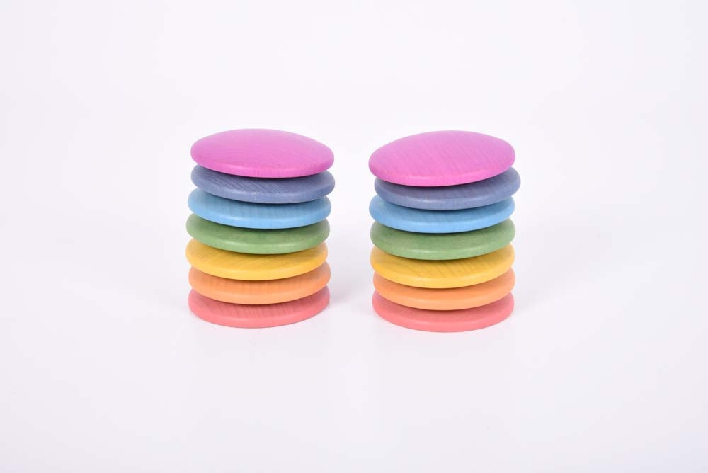 TickiT Rainbow Wooden Discs