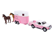 Kids Globe Die Cast Pink Mitsubishi L200 With Horsetrailer