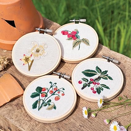 RHS Embroidery Hoop Decoration Kit - Summer Berries