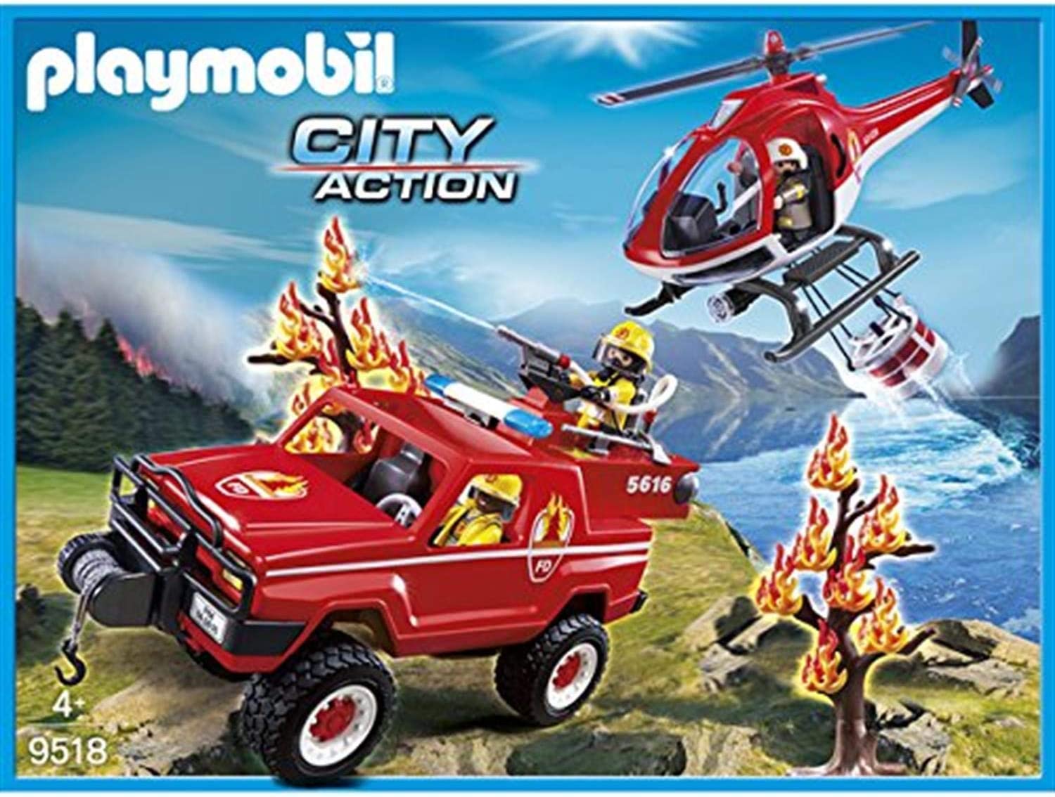 Playmobil 9518 City Action Fire Brigade Forest Fire Launch Exclusive
