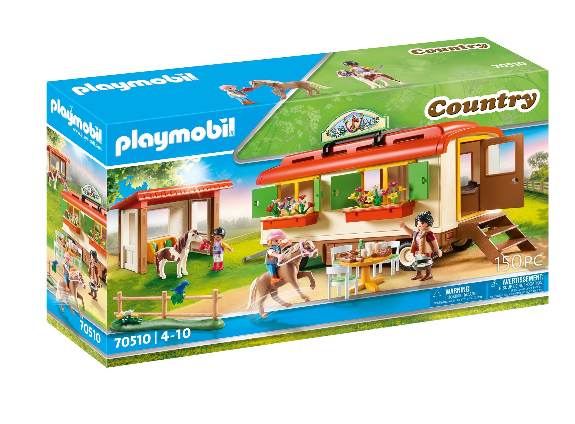 Playmobil 70510 Country Pony Shelter with Mobile Home