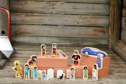 Yellow Door Superhero Wooden Characters