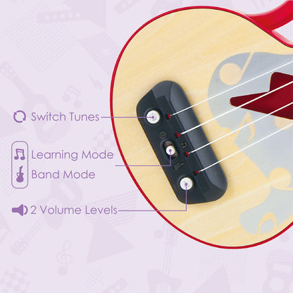 Hape Teach Yourself Electric Ukulele - Red