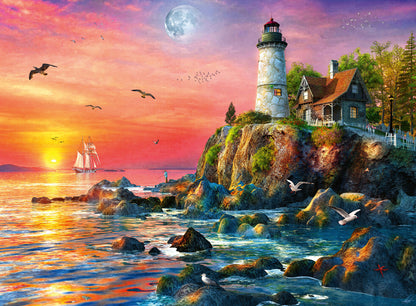 Ravensburger Lighthouse at Sunset, 500pc