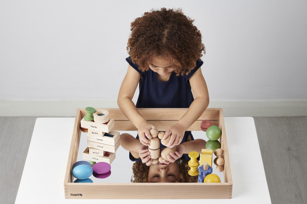Tickit Wooden Mirror Tray