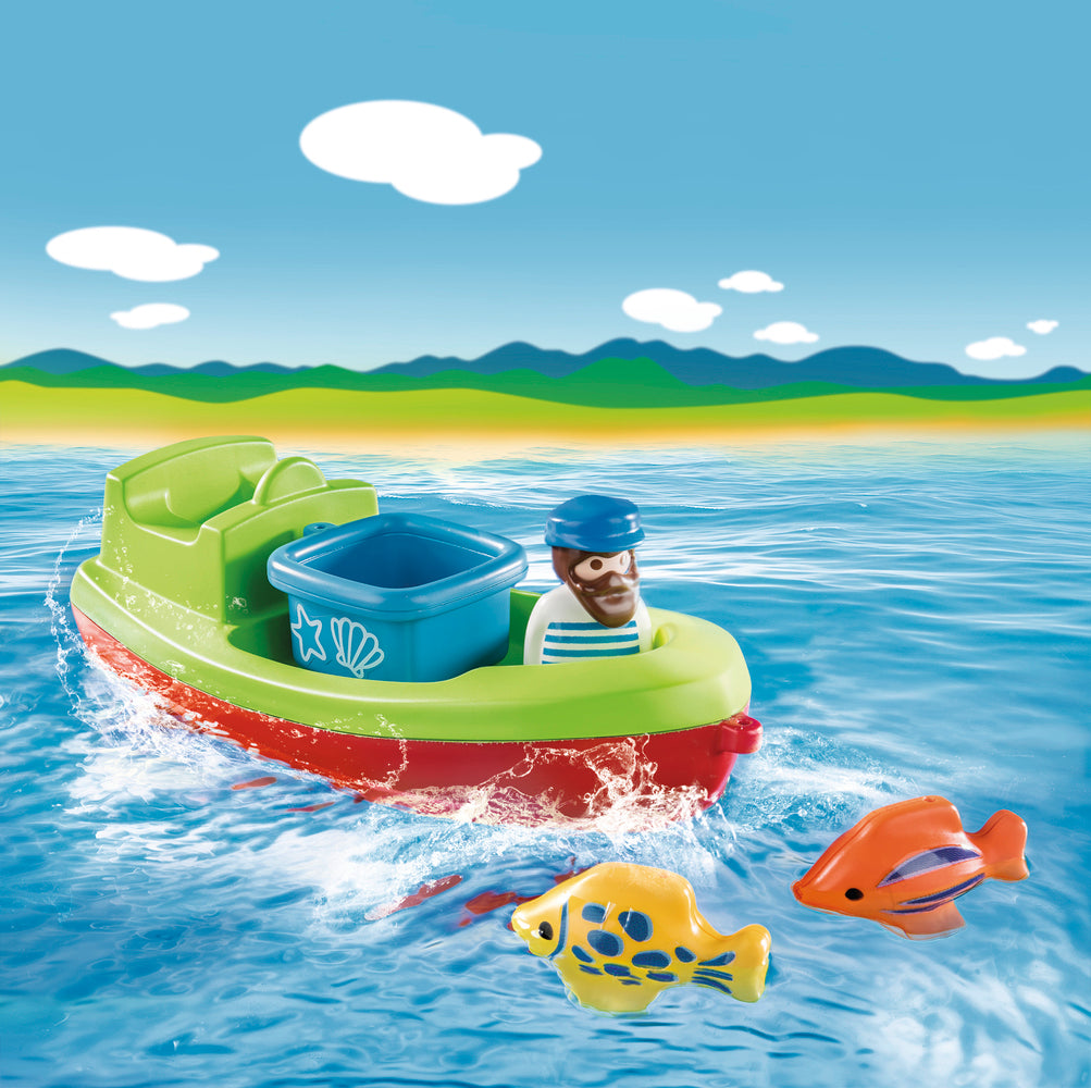 Playmobil 1.2.3 70183 Fisherman with Boat