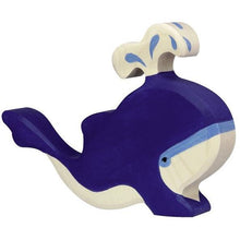 Holztiger Blue Whale With Water Fountain