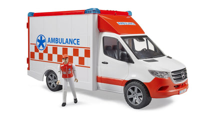 Bruder Mb Sprinter Ambulance W/Driver Light & Sound