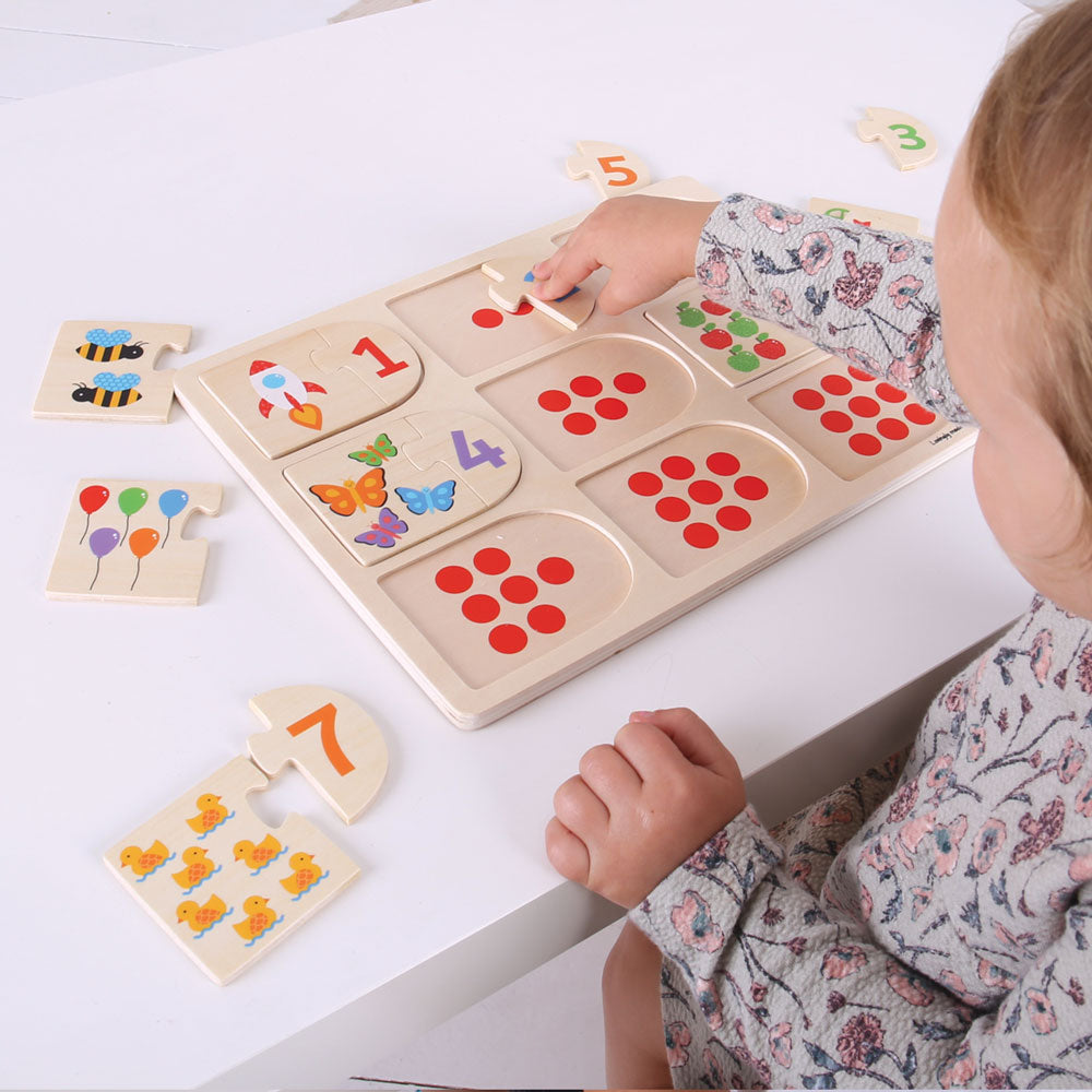 BigJigs Picture and Number Matching Puzzle
