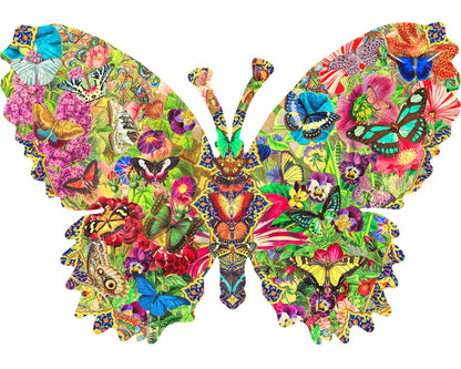 Wentworth Wooden Puzzles Butterfly Kaleidoscope - maxi shaped puzzle 210 Pieces