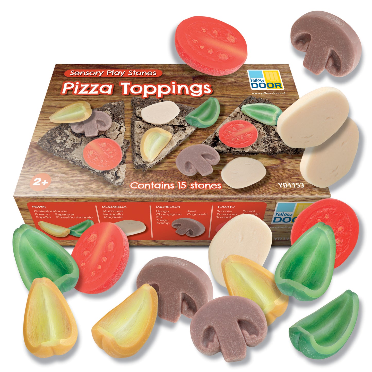 Yellow Door Sensory Play Stones – Pizza Toppings