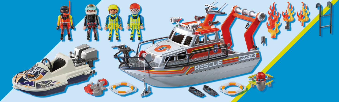 Playmobil 70140 City Action Sea Rescue Fire Rescue with Personal Watercraft