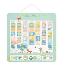 Janod My Magnetic Weekly Planner - French Version