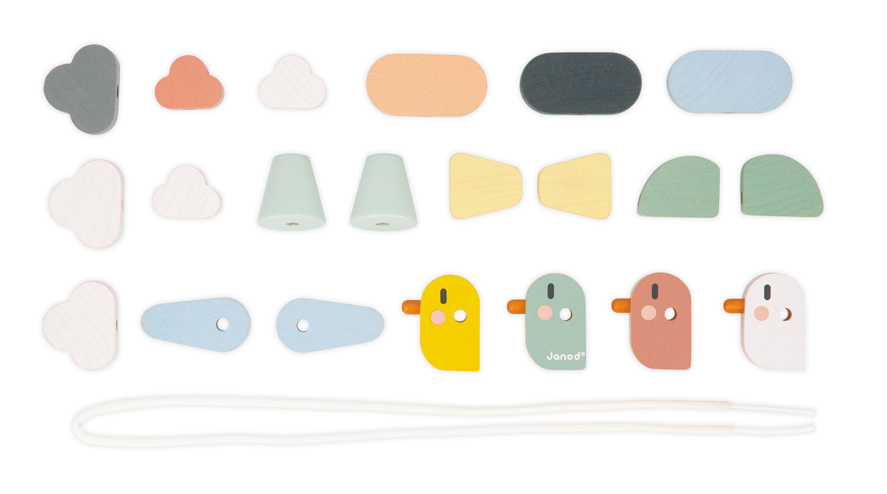 Janod Sweet Cocoon - Thread-Your-Own Bird Beads