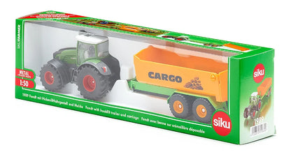 Siku 1:50 Fendt Tractor With Hooklift Trailer & Carriage