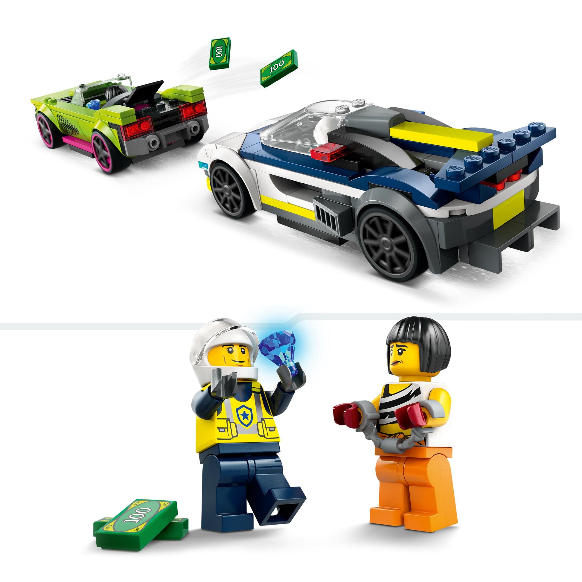 Lego City 60415 Police Car and Muscle Car Chase