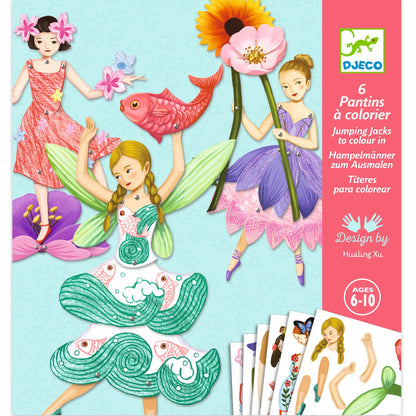 Djeco Jumping Jacks - Fairies Colouring Surprises