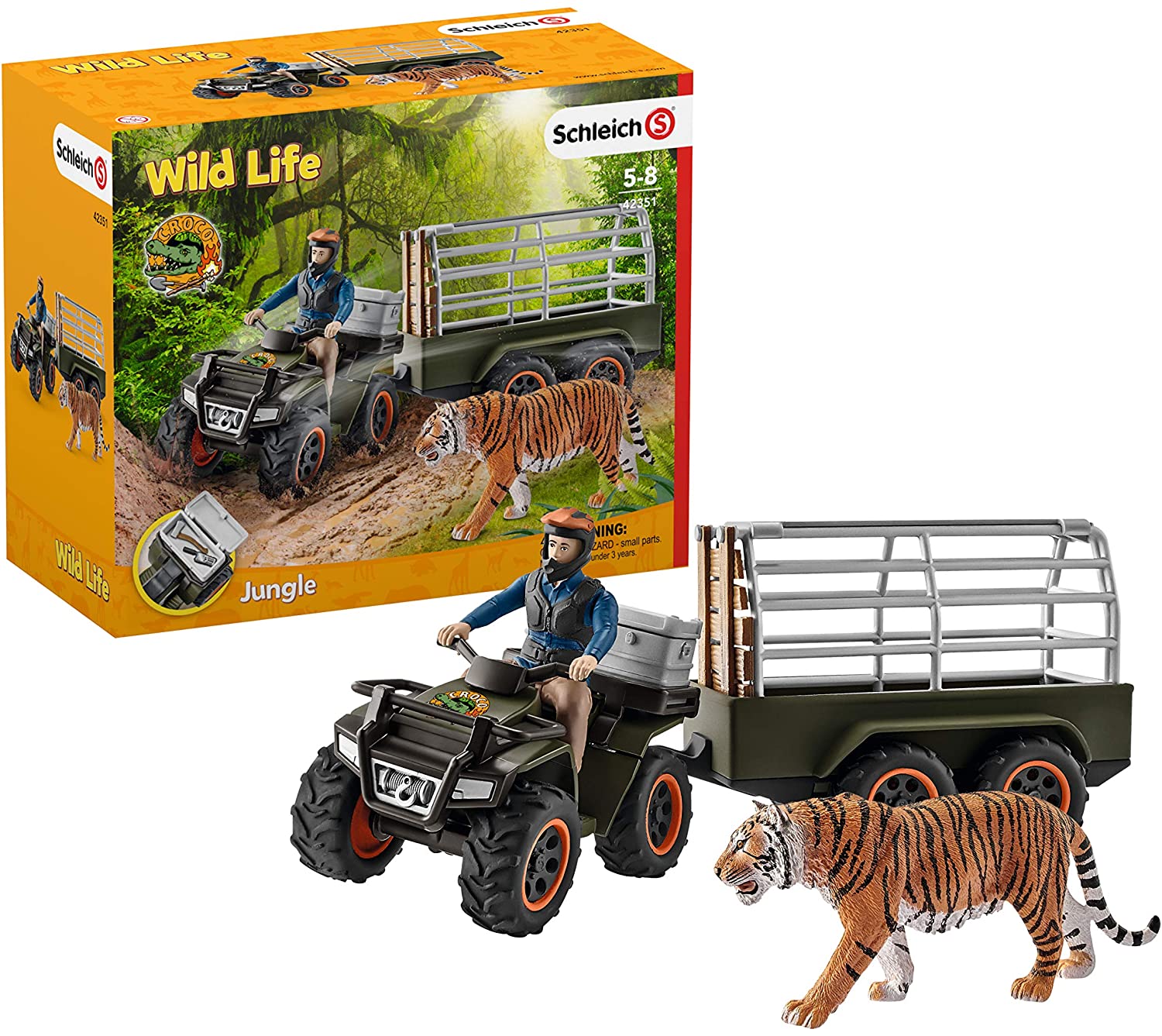 Schleich Quad Bike With Trailer And Ranger