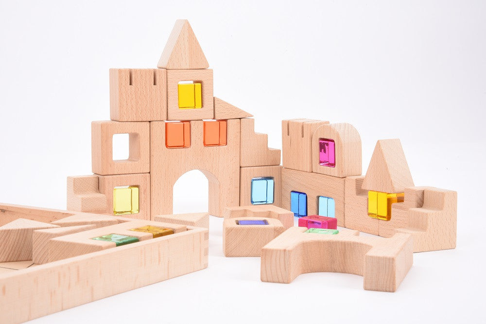 TickiT Wooden Building Gem Blocks