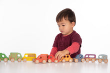Tickit Rainbow Wood Emergency Vehicles Set